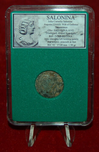 Antike Münze Römisches Reich SALONINA Juno hält Patera auf Rückseite Antoninianus - Bild 2 von 4