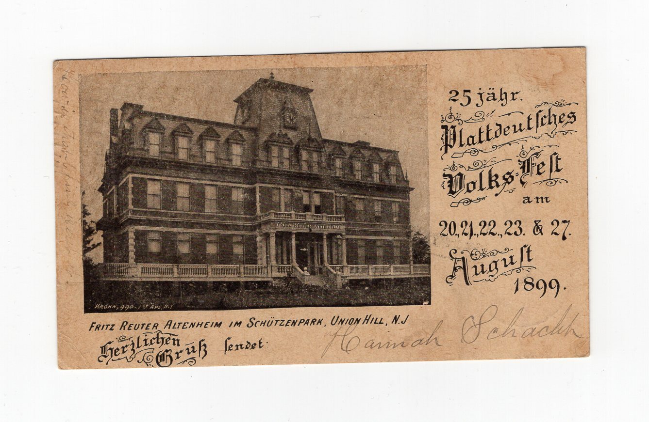 1899 US special 25th ann. German festival Schuetzenpark Union Hill New