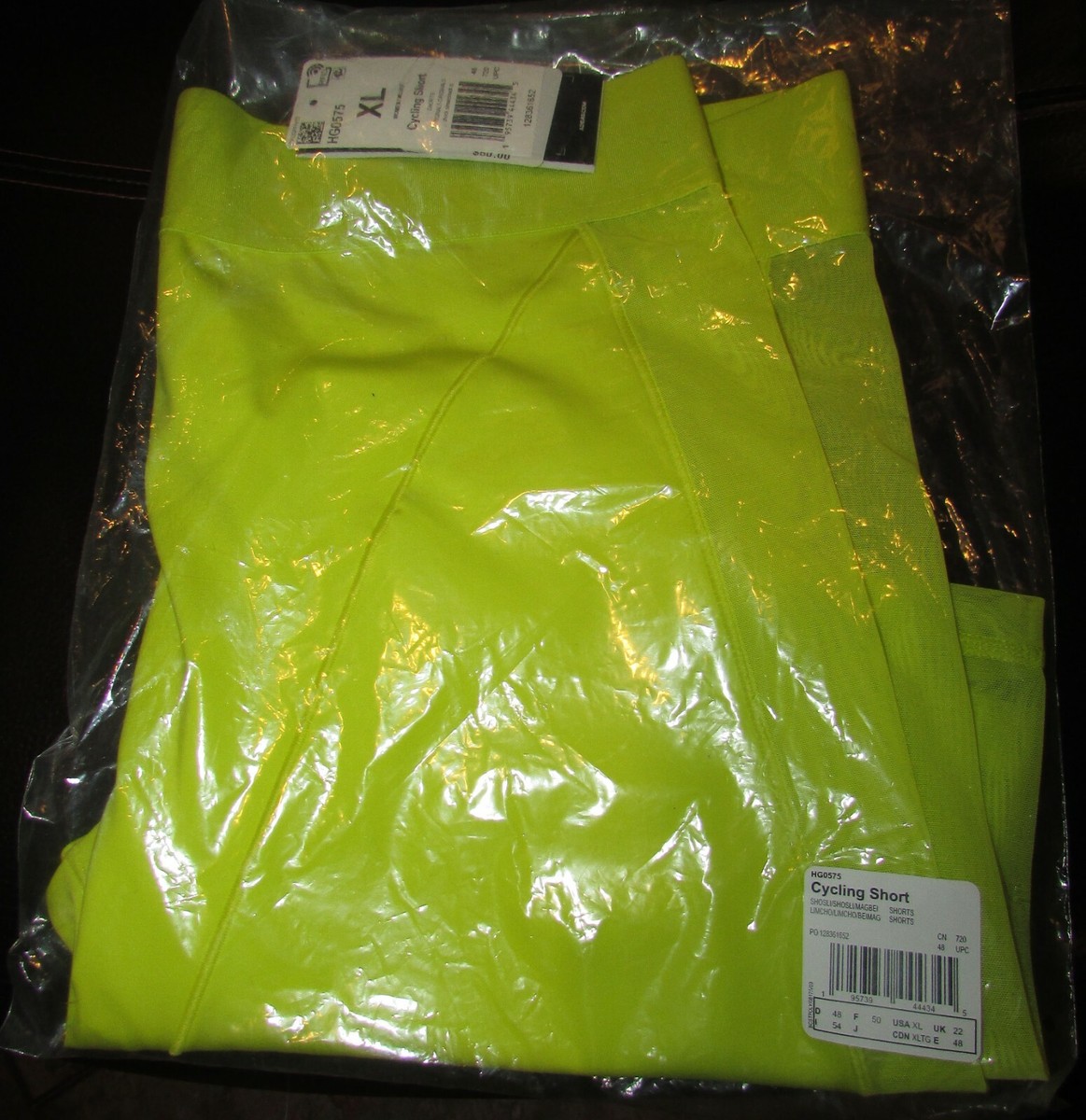 Adidas X Ivy Park X Peloton Shock Slime Cycling Shorts Size XL New