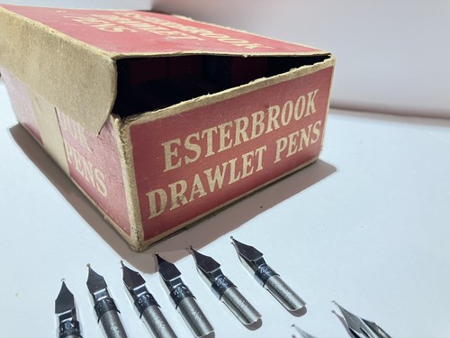R. Esterbrook No. 2 Drawlet Pen Nibs 12pack factory sealed usa GORGEOUS VTG HTF - Picture 15 of 21