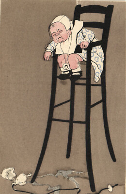 PC KÜNSTLER SIGNIERT, SANCHA, KIND WEINT, Vintage Postkarte (b52648)