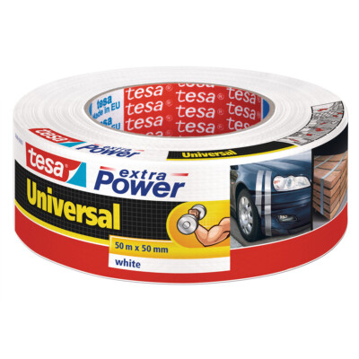 Tesa Gewebeband extrastarkes Power Universal weiss 50mm x 50m