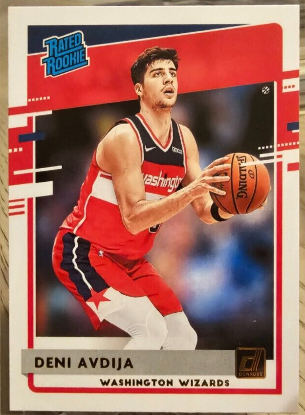 2020-21 Panini Donruss Rated Rookie Deni Avdija RC #205 Washington Wizards