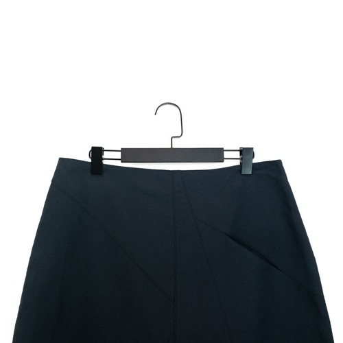 KRIZIA POI Vintage Navy Blue Panelled Twill Midi A-Line Skirt - Size 16 IT48 - Picture 9 of 13