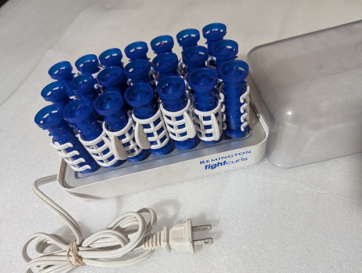 Remington Tight Curls H-21SP Blue Hot Rollers Wax Core Tightcurls TESTED  HOT!
