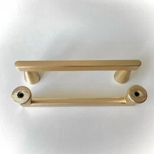 T Bar Pull Handle Modern Kitchen Cabinet Hardware Solid Steel Gold, 4 pcs