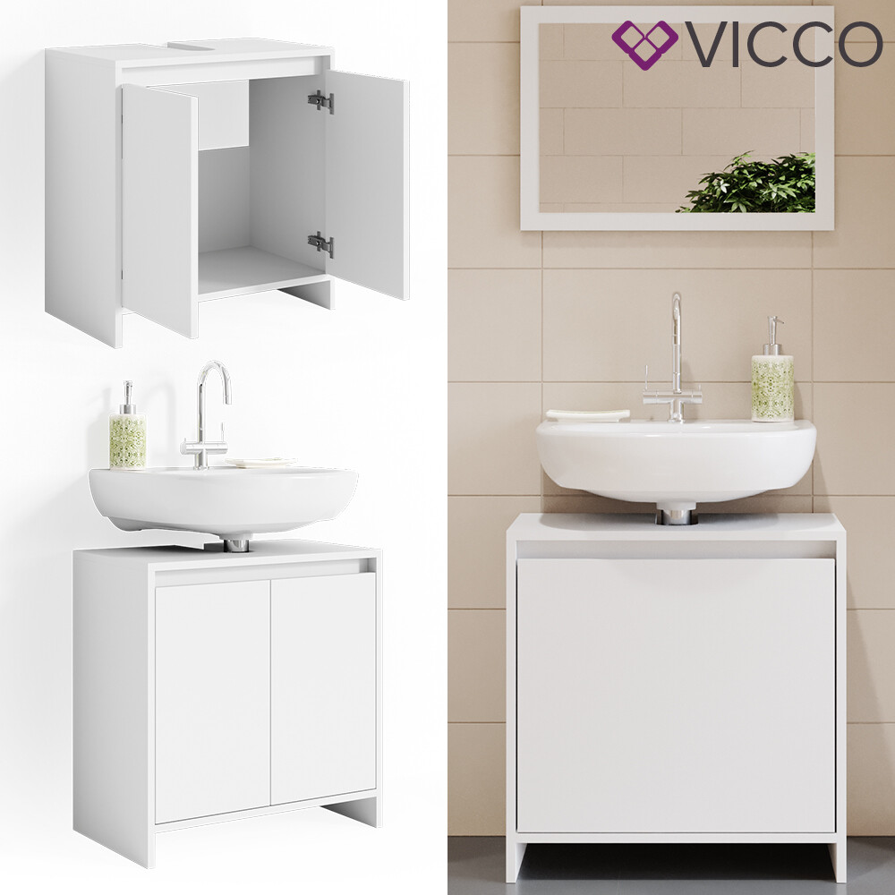 Meuble vasque EMMA blanc pour salle de bain scandinave