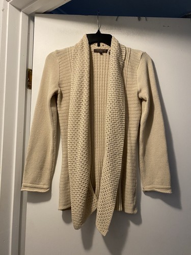 linda matthews open cardigan sweater 