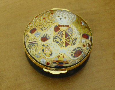 Ltd Ed Crummles/Royal Crown Derby Imari Teddy Bear's Picnic Enamel