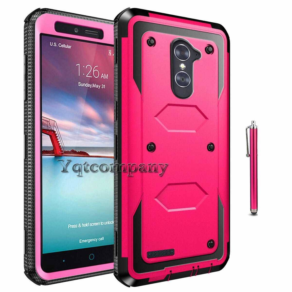 For ZTE Zmax Pro Z981 Krik Z988 Black Brushed Skin Cover Case