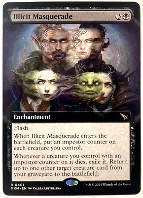 MTG Illicit Masquerade EXTENDED ART Murders at Karlov Manor 401 NM