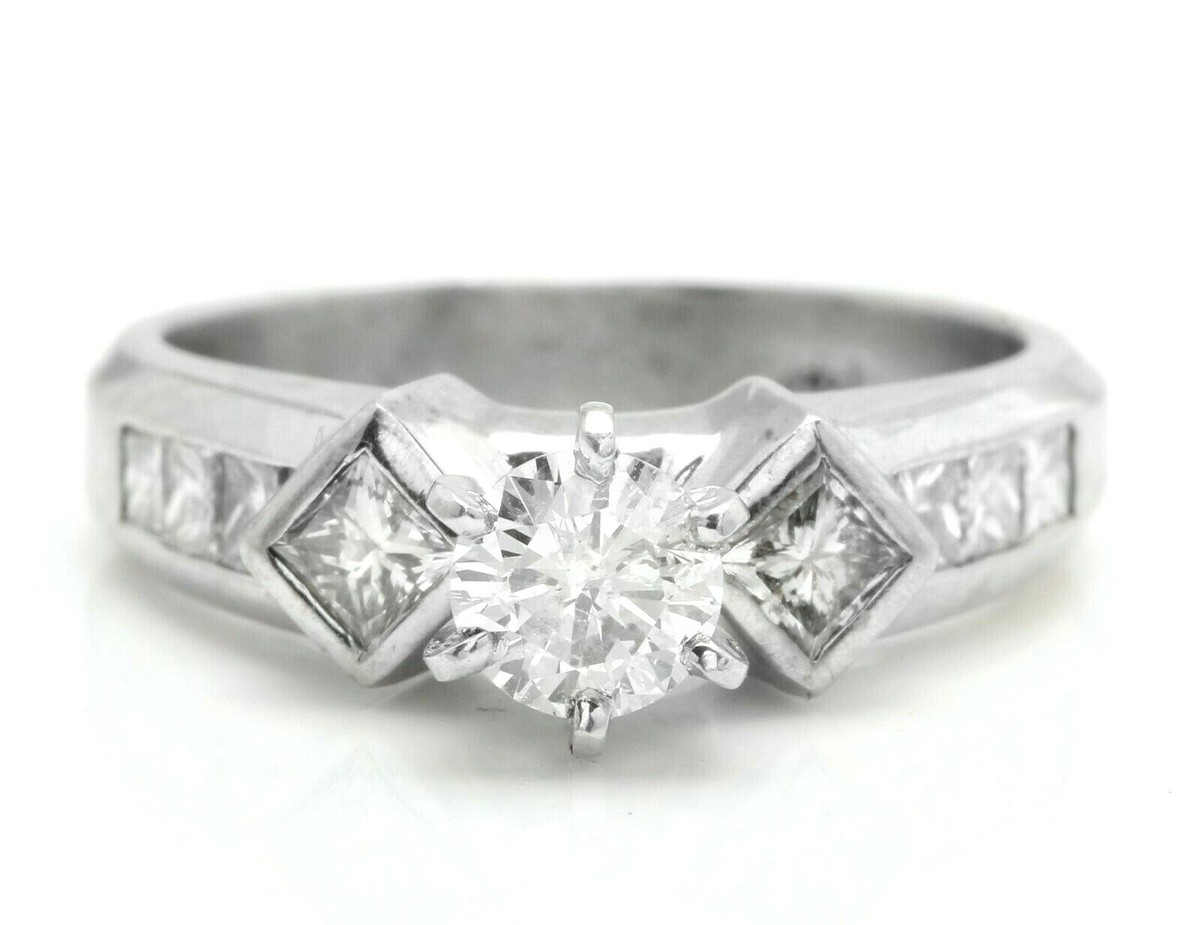 Carat Natural DIAMONDS in 14K Solid White Gold Women