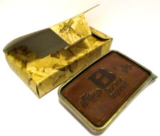 Borchert Ingersoll Road Grader Wheel Loader Leather Brass Belt Buckle Collector