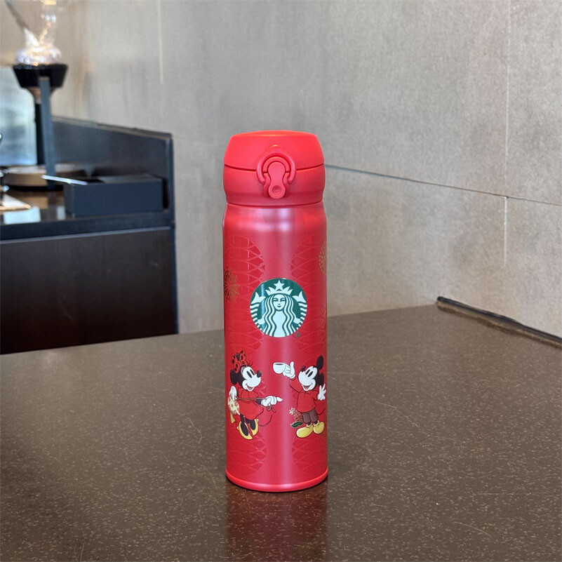 Authentic 2025 China Starbucks X Disney Mickey Minnie Red 17oz SS