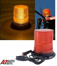80 LED Permanent Mount Flashing Beacon Amber Warning Safety Light 12v 24v XL