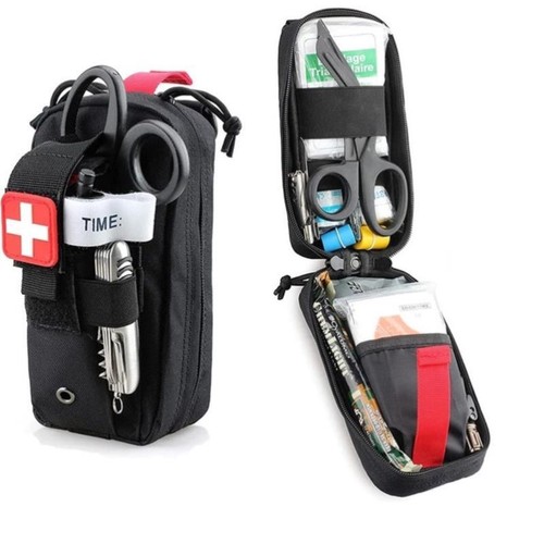 Tactical Medical EDC Pouch Outdoor EMT First Aid Kit Pouch IFAK Trauma Huntidn