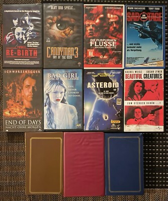 20x VHS Videokassetten Sammlung Horror BIG BOX FSK 18 CANDYMAN Schwarzenegger