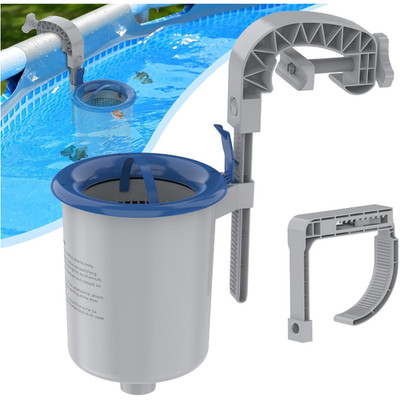 POOLAZA Oberflächenskimmer für oberirdische Pools, Wandhalterung für