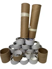 23 Packing Tape Empty Cardboard Rolls Tubes Cores Craft Art Seedlings Garden