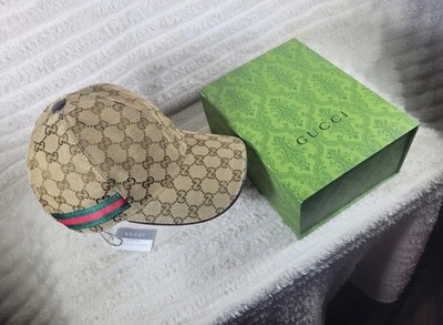 Authentic Gucci Original GG Canvas Baseball Hat - Beige with tags & box! Adjust