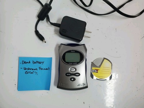 AS-IS Iomega HipZip 40 MB Audio MP3 Player DAP-40 - For Parts Or Repair