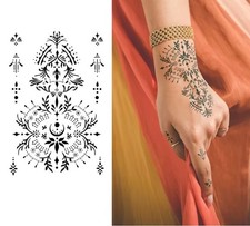 NORSET Temporary tattoo, Henna Palm, Waterproof Semipermanent Tattoo.