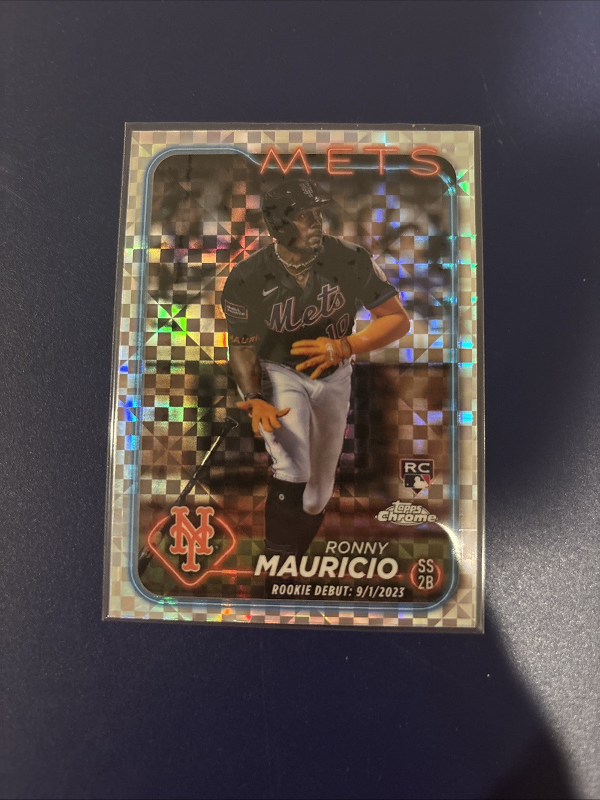 2024 Topps Chrome Update Series - X-Fractor #USC41 Ronny Mauricio (RC) NY Mets