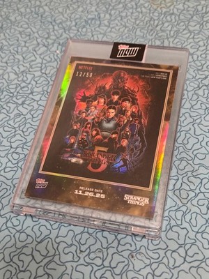 2025 Topps Now: Stranger Things Season 5 Card Gold Foil 1st #STRA #12/50 Rare!!