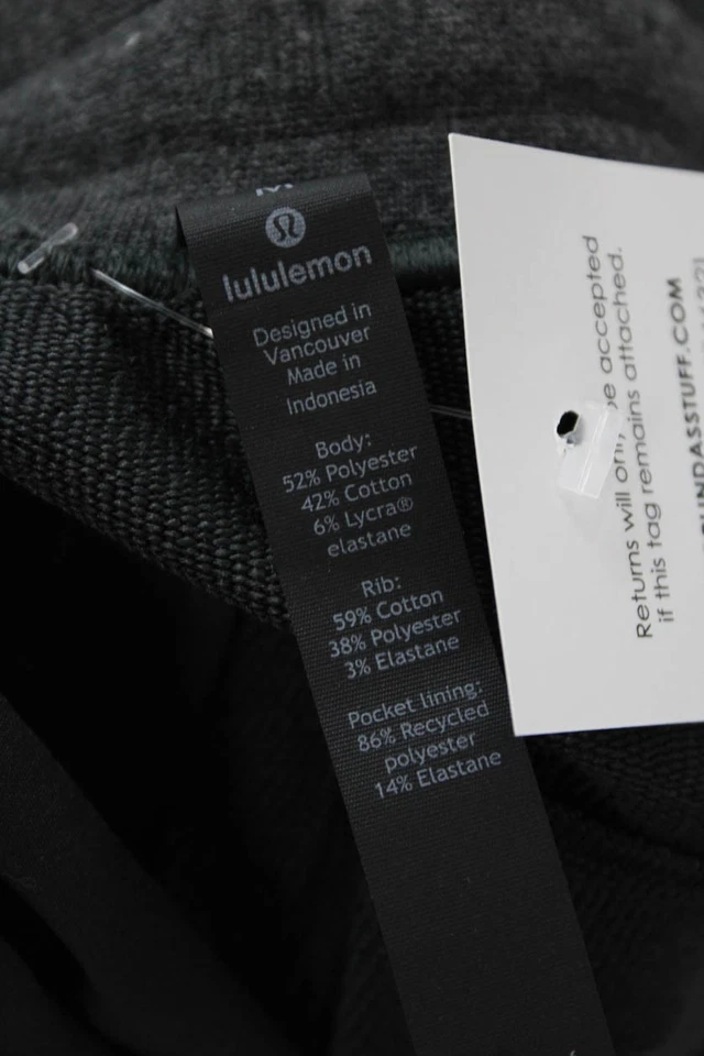 Pantalones Cortos Informales Lululemon Para Hombres Tres Bolsillos Cordón Cintura Gris Talla M Foto 4 de 4