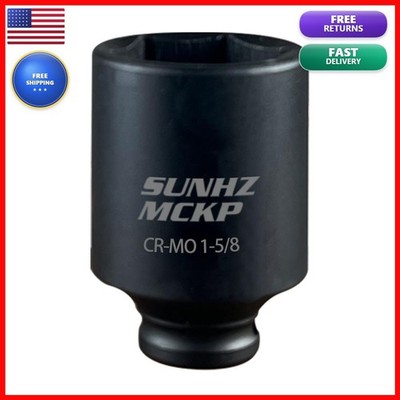 SUNHZ MCKP 1/2 Inch Drive Impact Socket 1-5/8 In Deep 6 Point CR-MO