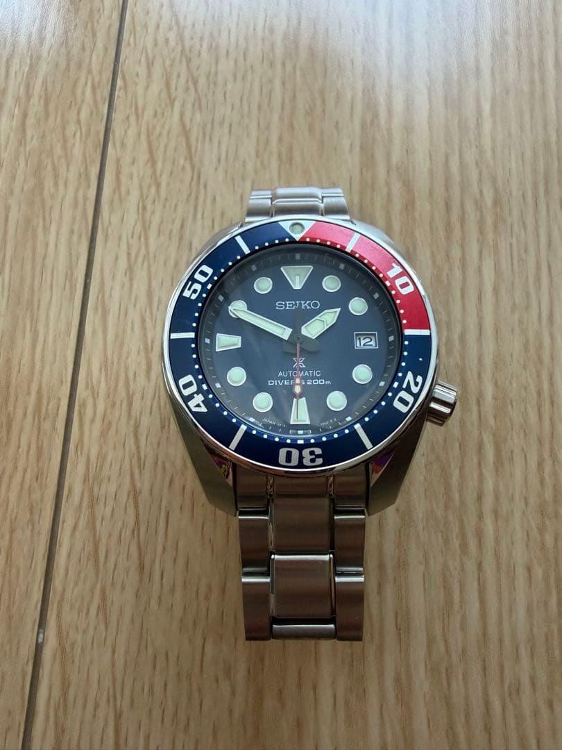 Excellent condition SEIKO Pepsi Sumo SBDC057 Pepsi Men's Watch From JAPAN