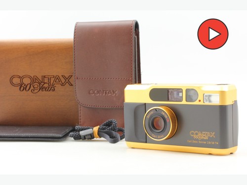 CLA'd [UNUSED] Contax T2 Gold 60th Anniversary Film Camera All Works From JAPAN