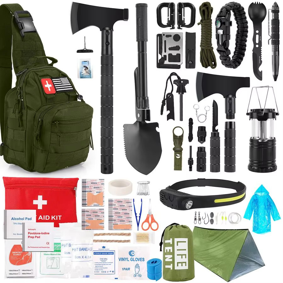 Kit, 268 Pcs Emergency Survival Gear And Equipment Supplies With First Aid Kit,