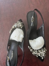 Dolce Gabbana Slingback Kitten heel Size 10(40) New Scuffed Sole