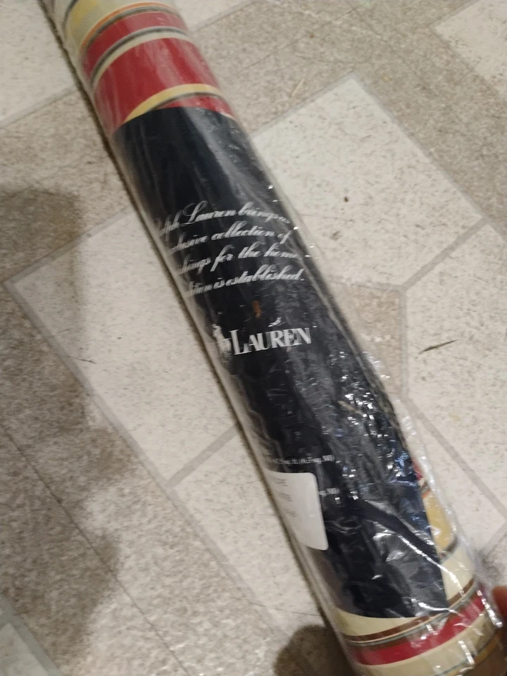 Vintage Wallpaper Ralph Lauren Double Roll RARE Calder Preppy Stripe NOS LWP828 - Image 3 of 4