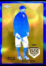 💎RARE 2019⚾️Topps Chrome Babe Ruth Greatest Baseball Cards Reprint Medallion!!