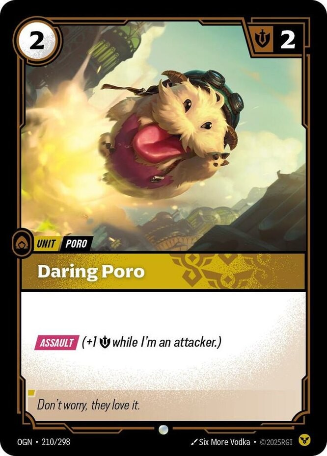 Daring Poro - 210/298 - Common - Foil NM Riftbound Origins