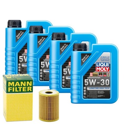 Motoröl 5W30 LIQUI MOLY Longtime High Tech 4L +MANN Ölfilter