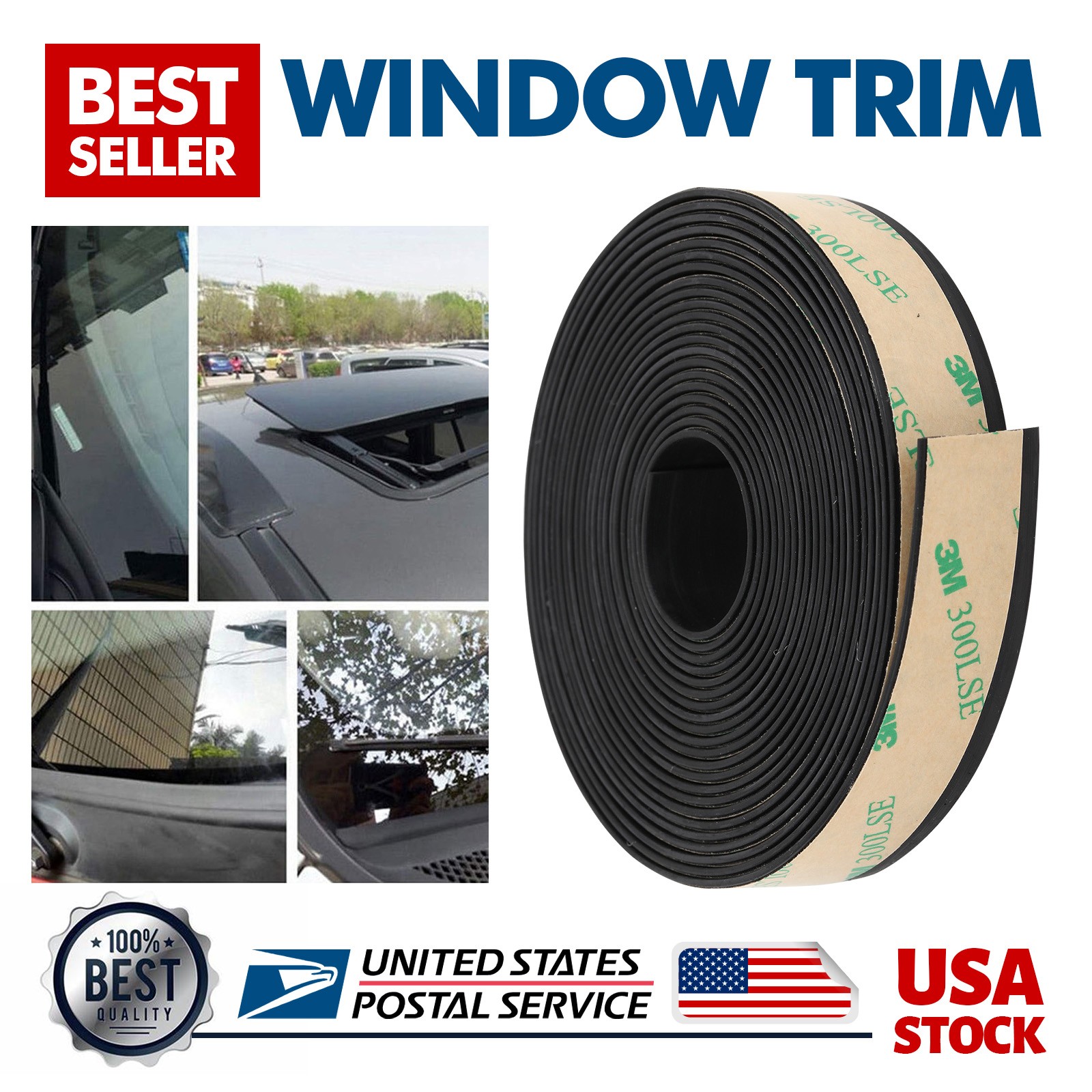 US 8M Rubber Seal Strip Car Molding Edge Trim Door Window Weather Protector Kit