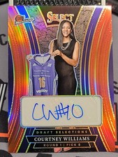 COURTNEY WILLIAMS 2025 SELECT WNBA RED AUTO DRAFT SELECTIONS /99 #DSS-CW