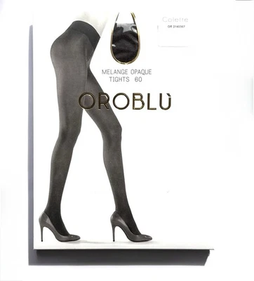 Oroblu Colette Melange Opaque  Tights 60 Den Size Medium Color Brown 4 - Bild 1 von 4