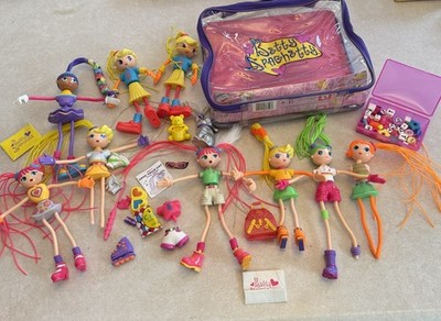 Vtg Betty Spaghetty Spagetti Large Doll Lot Dolls Cat Accessories Bag 1990s