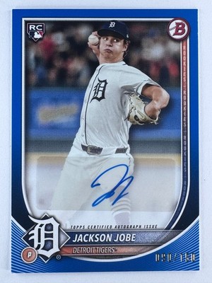 JACKSON JOBE 2025 Bowman #PRV-JJO BLUE /150 AUTO Rookie RC Detroit Tigers