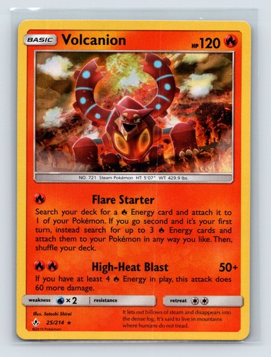 Volcanion SM - Unbroken Bonds #25/214 Holo Rare, Holo Lightly played