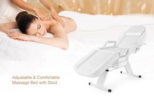 Adjustable Massage Table Tattoo with Two Drawers Facial Bed Salon Spa Equipment