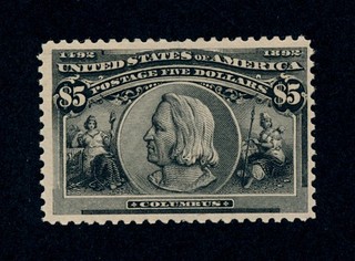 drbobstamps US Scott #245 Mint Disturbed Gum $5 Columbian (See Description)
