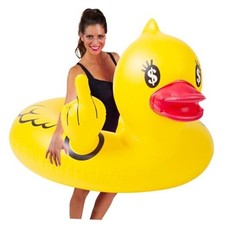 Funny Pool Floats Adult Large Rubber Ducks for Jeeps 36.2" Small Duck Ring