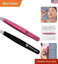 Stylish Slant Tip Stainless Steel Tweezers - Perfect for Eyebrows  Ingrown Hair