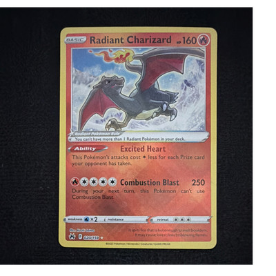 Pokémon Radiant Charizard 020/159 Crown Zenith Radiant Rare Holo English 160HP