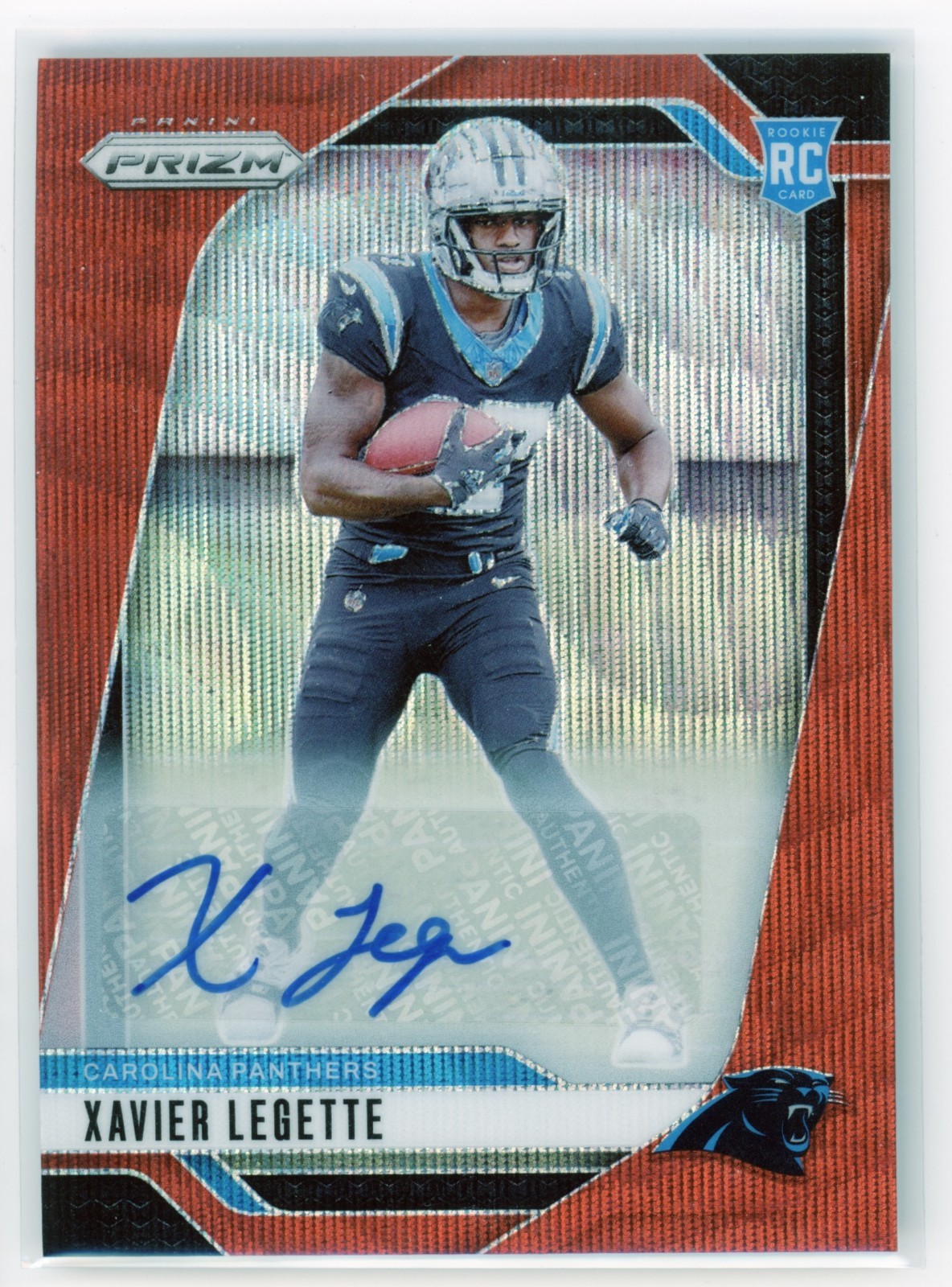 2024 Panini Prizm Xavier Legette Red Wave RC Auto /149 #398 Panthers 211